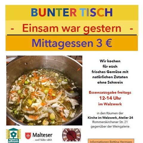 Plakat Bunter Tisch
