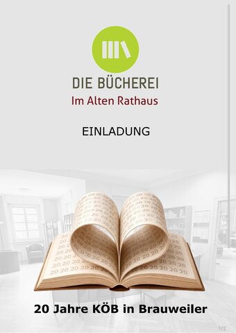 Einladung 20 Jahre B&uuml;cherei