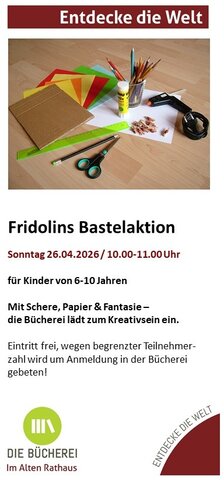 Erlebe Deine B&uuml;cherei mit Fridolin