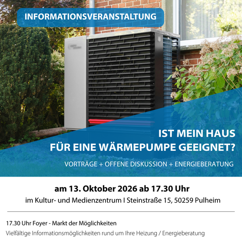 Plakat Stadt Pulheim W&auml;rmepumpe